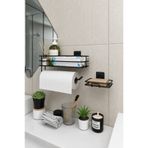 BB MAİSON Yapışkanlı Banyo Rafı Kağıt Havluluk ve Sabunluk Seti Metal Düzenleyici Mutfak Banyo Organizeri