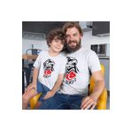 BB T SHIRTS Baba Oğul Çocuk Tişört Kombini Kartal Baskılı Pamuklu 1. Kalite T-Shirt