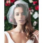 Bba New Trend Sade Tül, Vualet,nikah Kep,nikah Şapkası,veil,gelin Tacı,saç Aksesuar Klipsli - Gümüş