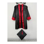 BBA TULLE STORE 2 Lİ MEZUNİYET CÜBBE SETİ Kep Cübbe SİYAH-TURKUAZ -SİYAHLI mezuniyet CÜBBE İKİLİ MEZUNİYET SETİ