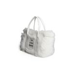 B+Bag Peluş Kadın El Ve Çapraz Deri Çanta (Peluş Beyaz)