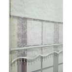 BBB Çiçek Desenli Boncuklu Tül ve Stor Perde Beyaz MT4003B 200x200