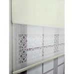 BBB Çift Mekanizmalı Keten Lazer Kesim Tül ve Stor Perde MLT1050 220x200 Ekru