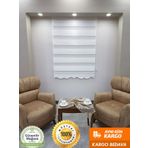 BBB MZ480-8605480593450 Pliseli Beyaz 140x260 cm Stor Zebra Perde