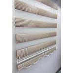 BBB MZ711 Pliseli Renk Geçişli Koyu Kahve-Krem 130x260 Stor Zebra Perde