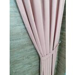 BBB Petek Kadife Dokulu Fon Perde Tek Kanat 1X2,5 Pileli Pembe 80X260