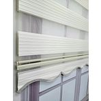 BBB Pliseli Stor Zebra Perde Sert Plastik Kasalı 200x200 Ekru