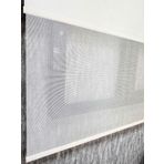 BBB Saten Çizgili Çift Mekanizmalı Tül Stor Perde Ekru MT1001 200x200 Ekru