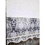 BBB Simli Damask Desenli Çift Mekanizmalı Tül Stor Perde Ekru MT1018S 120x200 Ekru