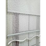 BBB Tomurcuk Desenli Boncuklu Çift Mekanizmalı Tül Stor Perde Ekru TS2012B 200x200 Ekru