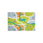Bblüv Renkli Şehir 140x100x1 cm Mülti Oyun Halısı