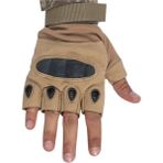 Bbox Tactical Outdoor Kesik Parmaksız Eldiven Asker Polis Dağcı Sporcu Bisikletçi Kemik Eldiveni Bej - L / W34 L34