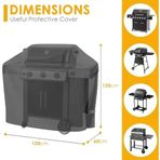 Bbq Mangal Örtüsü, Gazlı, Kömürlü Grill Koruma Brandası, Su Geçirmez, Dış Mekan Barbekü Mangal Kılıfı - 120-60-120 Cm