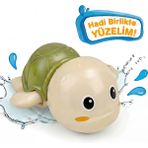 BBSKY Kurmalı Yüzen Yeşil Kaplumbağa Banyo Oyuncağı - Pil Gerektirmez, 18+ Ay Eğitici Su Oyuncağı - Bebek & Çocuklar İçin