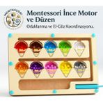 Bbsky Montessori Manyetik Ahşap Dondurma Labirenti: 3+ Yaş Eğitici Renk Düzeni ve Görsel Algı Oyuncağı - Okul Öncesi Erken Öğrenme Aktivitesi ve Doğum Günü Hediyesi