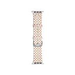 bbtech Apple Watch 1/2/3/4/5/6/7/SE/8/9 Uyumlu 38-40-41mm Karo Simli Ekose Tema Akıllı Saat Kordon;Pembe