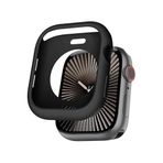 bbtech Apple Watch 3/2/1 Seri Uyumlu 38mm İnce Yumuşak Silikon Çerçeve ve Alt Kasa Koruyucu Kılıf;Siyah