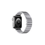 bbtech Apple Watch 41/40/38 Mm Series 10(42MM)/9/8/7/SE/6//5/4/3 ile Uyumlu Mıknatıslı Metal Baklalı Kordon;Gümüş