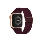 bbtech Apple Watch 42 44 45 46 49 mm Series 10 9 8 7 SE 6 5 4 3 Uyumlu Esnek Ayarlanabilir Kordon Solo Loop;Bordo