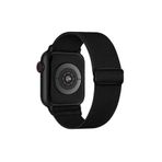 bbtech Apple Watch 42 44 45 46 49 mm Series 10 9 8 7 SE 6 5 4 3 Uyumlu Esnek Ayarlanabilir Kordon Solo Loop;Siyah
