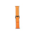 bbtech Apple Watch 42/44/45/46/49MM Series Ultra/10/9/8/7/SE//6/5/4/3/2/1 Uyumlu Mıknatıslı Silikon Kordon;Turuncu