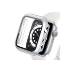 bbtech Apple Watch 7./8./9. Nesil Uyumlu 41 mm Kasa Koruyuculu Camlı Ekran Koruyucu;Gümüş