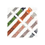 bbtech Apple Watch 9 8 7 6 5 4 3 2 Se 38 40 41 MM Leopar Desenli Silikon Kordon;Yeşil