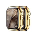 bbtech Apple Watch 9/8/7 Nesil Uyumlu 41mm Akıllı Saat Parlak Şık Shine Kasa Ekran Koruyucu;Gold