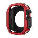 bbtech Apple Watch Series 9/8/7/6/5/4/SE 44/45 MM Modelleri Zırhlı 360 Tam Koruma Ekran ve Kasa Koruyucu;Kırmızı