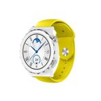 bbtech Huawei Watch Gt3 Pro 43mm Gt2 42mm Watch 2 Uyumlu Klasik Silikon Akıllı Saat Kordon 20mm Kayış;Sarı