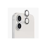 bbtech iPhone 16 ve iPhone 16 Plus ile Uyumlu 9H Lens Mercek Koruyucu Cam;Gümüş