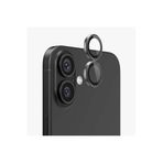 bbtech iPhone 16 ve iPhone 16 Plus ile Uyumlu 9H Lens Mercek Koruyucu Cam;Siyah