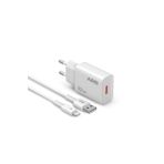 bbtech iPhone 6/7/8/X/11/12/13/14 Serileri ile Uyumlu 10W 1.2A USB-A to Lightning Şarj Seti;Beyaz