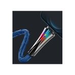 bbtech Rgb Led Işıklı Hasır Huawei Samsung Micro Usb Metal 3amper Şarj Ve Data Kablosu;Mavi