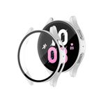 bbtech Samsun Galaxy Watch 7 Uyumlu 44mm Renkli Sert PC Ekran Korumalı Kasa Koruyucu;Gümüş