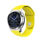 bbtech Samsung Galaxy 3 45mm / Galaxy 46mm / Gear S3 22mm Standart Silikon Kordon Klasik Kayış Esnek 22 mm;Sarı