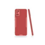 bbtech Samsung Galaxy A02s Uyumlu Kenarları Renkli Mat Şeffaf Kamera Korumalı Silikon Kılıf;Pembe