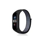 bbtech Xiaomi Mi Band 3 ve Mi Band 4 ile Birebir Tam Uyumlu Hasır Desen Cırt Cırtlı Renkli Naylon Kordon;Mor