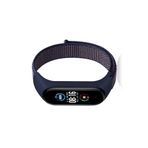 bbtech Xiaomi Mi Band 5 ve Mi Band 6 ile Birebir Tam Uyumlu Hasır Desen Cırt Cırtlı Renkli Naylon Kordon;Mor