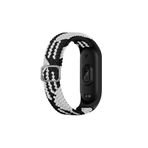bbtech Xiaomi Mi Band 5 ve Mi Band 6 ile Birebir Tam Uyumlu Hasır Örgü Naylon Renkli Esnek Kordon Kayış;Açık Gri