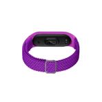 bbtech Xiaomi Mi Band 7 ile Birebir Tam Uyumlu Hasır Örgü Naylon Renkli Esnek Kordon Kayış;Mor
