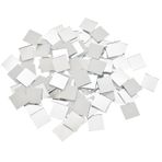 BBTISG 100 Adet Kendinden Yapışkanlı Ayna Fayans Yama, 10x10 mm Kendinden Yapışkanlı Ayna Camı Küçük Kare Yama Küçük Ayna Çıkartmaları Kendin Yap El Sanatları Dekorasyonu için Mozaik Fayans (Şerit)