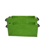 BBTISG 2 Adet Dikdörtgen Keçe Dikim Çantası, Dokumasız Kumaş Dikdörtgen Saksı Torbası Çiçekler Sebzeler için Yeniden Kullanılabilir Bahçe Kabı (40 x 30 x 20 cm)