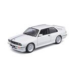Bburago BMW M3 (E30) ´88 1:24 Model Araba - Beyaz, Koleksiyonluk ve Gerçekçi Mini Araba Maketi