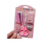 BC Sevimli Kawaii Sanrio Karakterleri 5'i 1 Arada Öğrenci Kırtasiye Seti: Makas, Zımba seti
