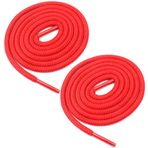 BCB Wear Yuvarlak Ayakkabı Bağcığı 3/16 "Kalın Düz Renk İpleri Spor Ayakkabı Botları ve Ayakkabılar için - 27" ila 72" Uzunluk Ayakkabı Bağcıkları, Kırmızı, 27" (69 cm)