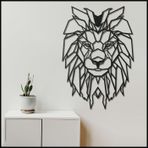 BCDHOMEDECOR,Aslan Metal Duvar Dekoru – Vahşi Zarafetin Gücü – Ormanın Majestik Kralından İlham Alan Sanat – Ev & Ofis Dekorasyonu ((68-98cm))