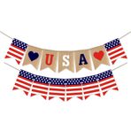 Bchinb Amerikan Bayrağı Bayrağı Dekorasyonu, Bağımsızlık Günü Bayrağı Parti Dekorasyonu, Dört Temmuz Aile Buluşmaları, Gaziler, Barlar ve Vatanseverlik Etkinlikleri için Mükemmel