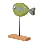 BCOATH 1 Bilgisayar Balık Süsleri Ahşap Balık Heykeli Salas De Casa Için Decoraciones Ahşap Balık Figürleri 3d Balık Heykeli Deniz Balık Heykelcik Sahte Hayvan Odun Yemek Masası 3 Boyutlu