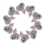 BCOATH 10 Parça Diy Peluş Tavşan Küçük Tavşan Bebek Dekoru Şempanze Peluş Tavşan Modelleme Bebek Çocuklar Için Oyuncaklar Yemek Odası Masa Dekorasyonu Dokunmamış Kumaş 3 Boyutlu